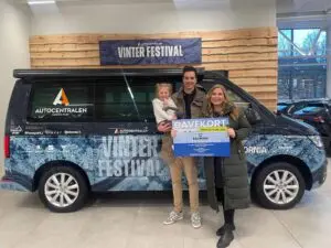 Familien Husballe Rude tog på skiferie i en Volkswagen California
