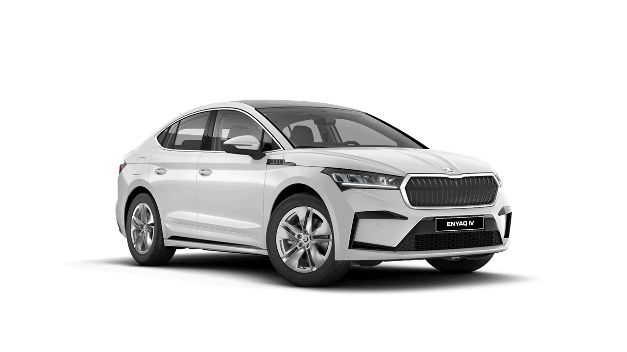 Škoda Enyaq Coupé fra Autocentralen i hvid